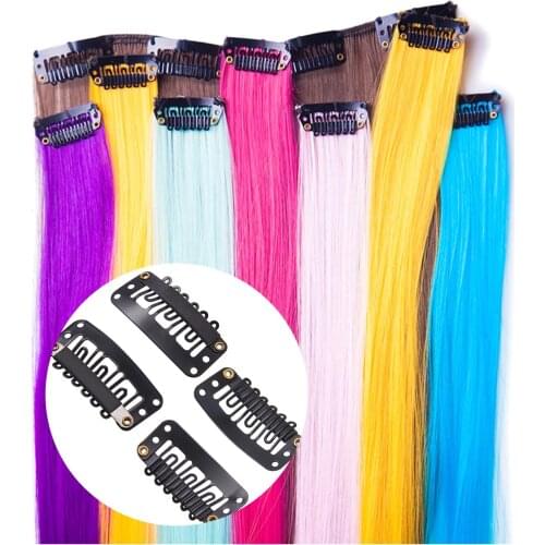 50Pcs/Set 6-Teeth Non-slip Invisible Wig Faux Hair Extension Fixing Snap Clip