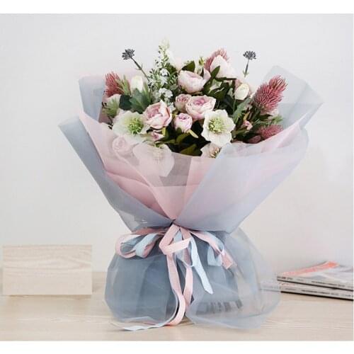 50cm* 5Y/lot Gauze Flower Packaging DIY Decorative Lace Bouquet Craft Paper Gift Packaging Mesh Flowers Wrapping Paper