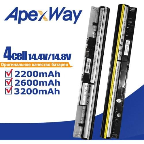Apexway Laptop Battery L12S4L01 4ICR17/65 L12S4Z01 For Lenovo I1000 IdeaPad S300 S310 S400 S405 S410 S415 Flex 14 15D M30 M40