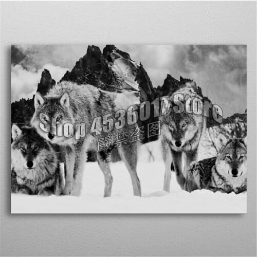 Animals 5d Diy Diamond Painting Cross Stitch Diamond Embroidery Wolves Diamond Mosaic Full Rhinestone Wall Stickers Home Decor