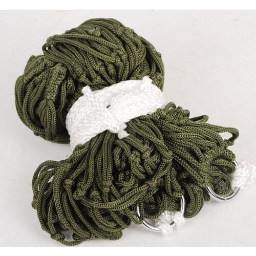 ARMY MILITARY NYLON MESHY ROPE HAMMOCK SLEEPING HIKING CAMPING