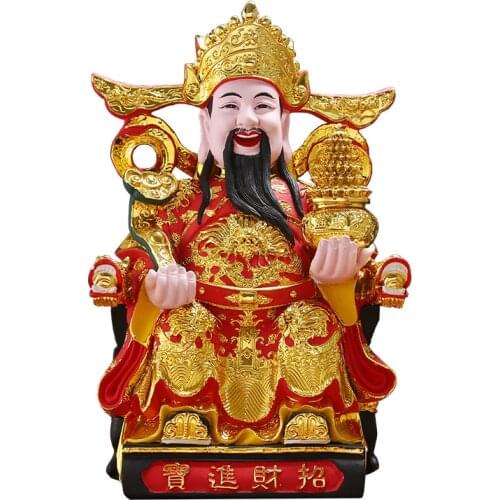 God of Wealth Buddha Statue Lucky Home Worship Decoration Store Office Company Opening Consecrated Bi Gan Wen God of Wealth