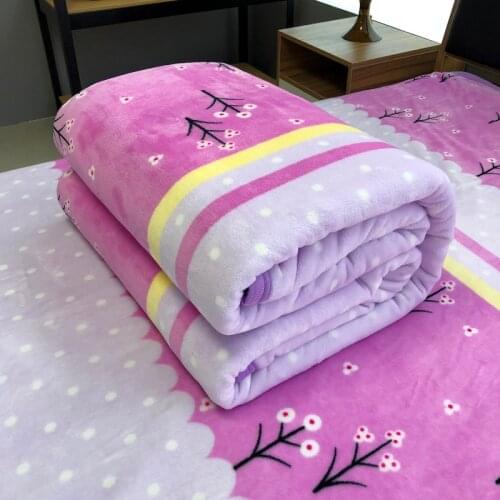 1.5*2m flannel double blanket for coral student dormitory