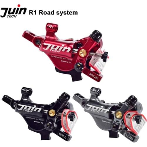 Juin Tech R1 Hybrid Hydraulic Road Disc Brake Cyclocross Bicycle Bike Disc Brake Caliper Road Bike Caliper Set 160mm Rotor