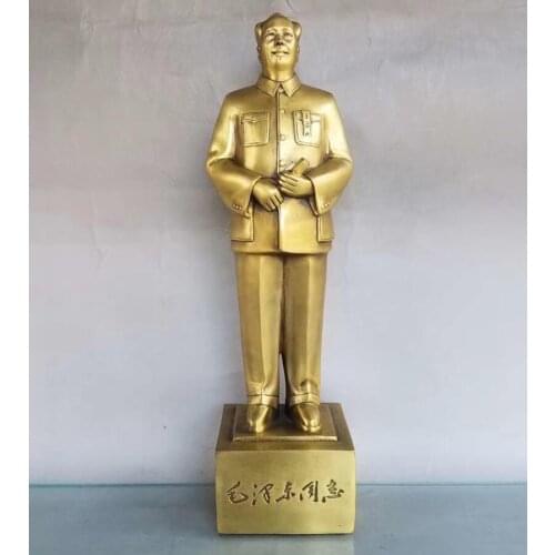China brass seiko great leader Chairman Mao crafts statue