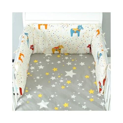 6PCS Baby Bedding jogo de cama Newborns Crib Protect Baby Cot Bedding Set,Sabanas De Cuna (4bumpers+sheet+pillow cover)