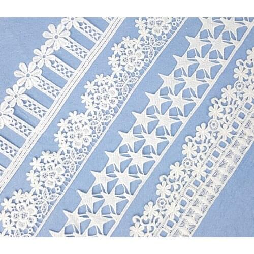 10Yards Lace Ribbon White Lace Trim DIY Embroidered For Sewing Decoration