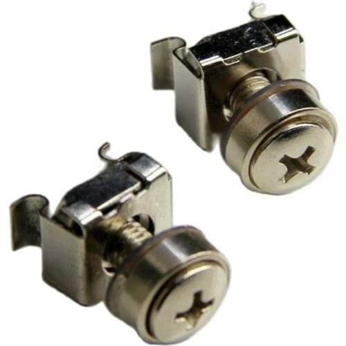 M5 M6 Nickel Plated Carbon Steel Phillip Cross Recssed Head Crown Machine Cabinet Screw With Cage Nut 100pcs/lot