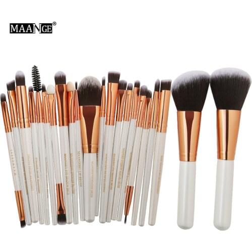 MAANGE 20/22 Pcs Makeup Brushes Set Cosmetic Foundation Powder Eye Shadow Lip Blending Make Up Brush Tool Kit