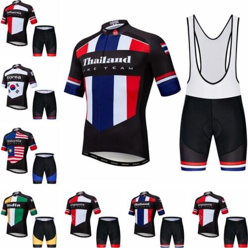 2019 Thailand cycling jersey sets Mens Bike jersey shorts suit MTB Clothing Shirts Team Maillot Ciclismo Mountain road Tops red
