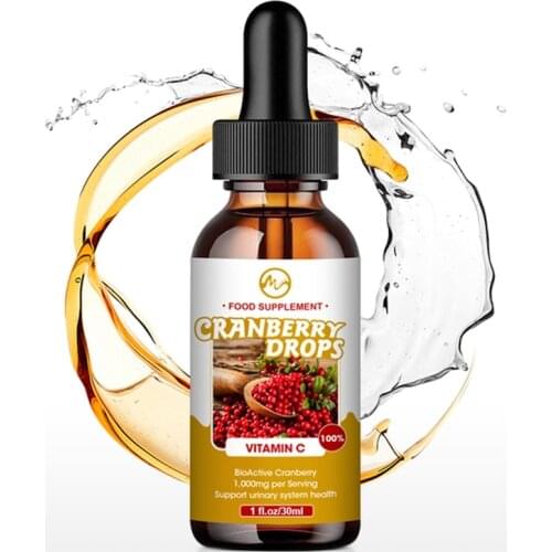 Minch Organic Cranberry Liquid Extract Cranberry Extract Drops for Urinary Tract Support Full With Vitamin C Natural Antioxidant