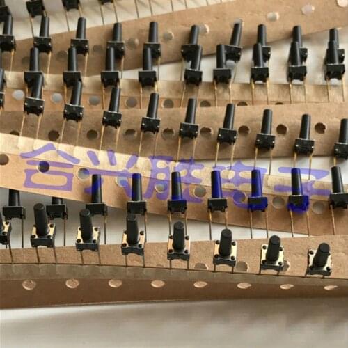 10 pieces Original taping boxed 6 * 6 * 13mm touch switch, middle 2-pin micro button switch, foot length 13.5mm
