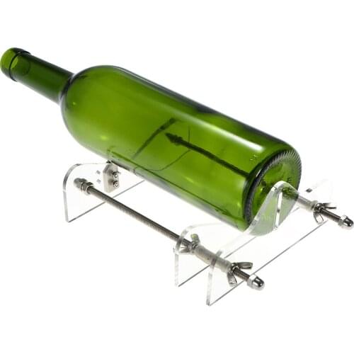 Glass Bottle Cutter Acrylic DIY Wine & Beer Bottle Cutting Tool with Sandpaper DIY Cut Tools for Wine Beer Bottles Mason Jars