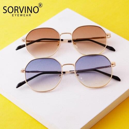 Luxury Fashion Round Shape Sunglasses 2021 New Metal Frame Ocean Lenes Y32 Casual Sunshade For Vintage Women Mirror EyewearUV400