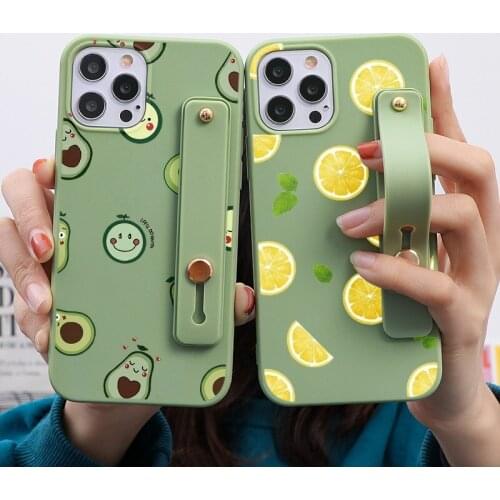 Cute Cactus Wrist Strap Phone Case For iPhone 12 11 Pro XR X XS Max 8 7 6S Plus 5 5S SE 2020 SE2 TPU Silicone Cases Bumber Cover