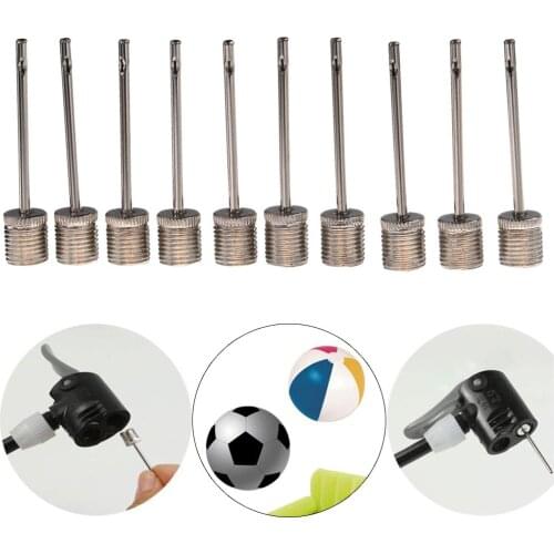 10 Pcs/Set Sports Inflating Needle Pin Ball Air Pump Nozzle for Football Basketball Soccer &T8