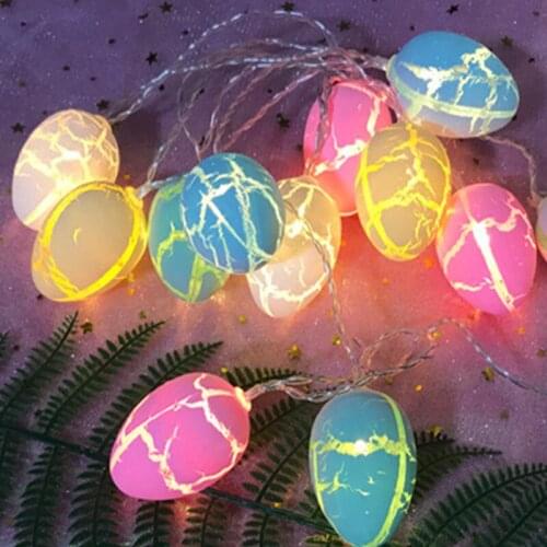 LED Dinosaur Egg Light String for Christmas Decoration Lantern Easter Eggshell Battery String Lights Xmas DIY Room Light