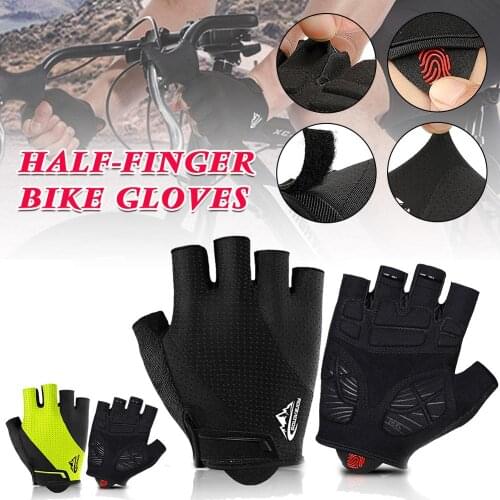 Bike Gloves Non-Slip Half Finger Gloves Breathable shock absorption wear resistance Cycling workout Gloves with Adjustable Strap