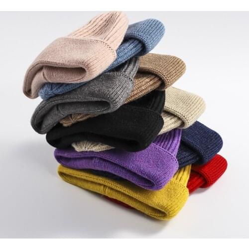 VISROVER 10 colors solid color acrylic beanies winter hat for woman best matched acrylic woman Autumn Warm skullies wholesale