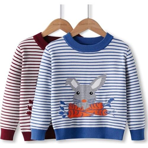 2-7Y Winter Baby Girls Boys Woolly Jumper Sweaters Unsex Kids Knitting Pullovers Tops Long Sleeve Knitwear Children Clothes