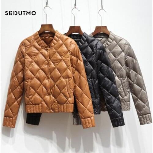 SEDUTMO Winter Plus Size 3XL Women Down Jackets Ultra Light Duck Down Coat Short Puffer Jacket Autumn Parkas ED612
