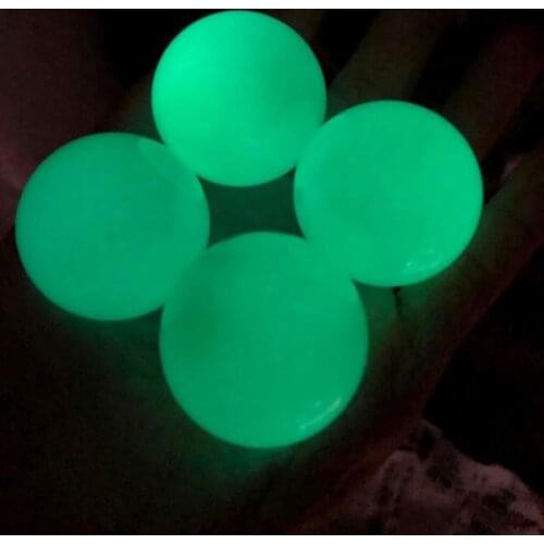 1 Piece Rare Gemstone Shine Ore Mala Bead Sphere Glow Night-luminous Tombarthite Geomantic Ball