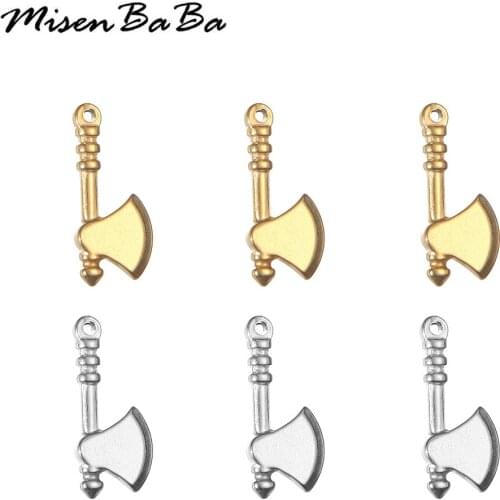 5PCS/lot Ax Hatchet Design Stainless Steel Tool Charms Pendant For Jewelry Making DIY Bracelets Necklaces Handmade Accessories