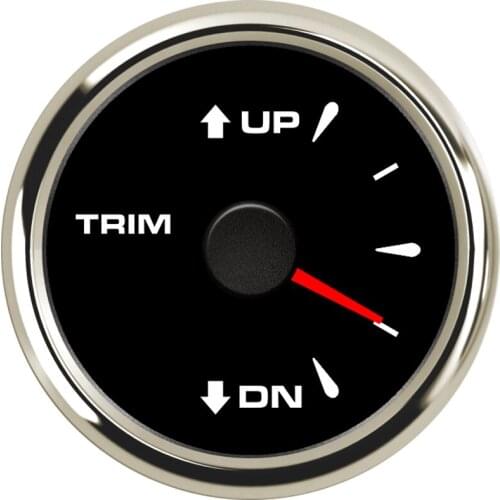 52 mm Boat Trim Meters Trim Gauge 0-190 ohm for Car Yacht Auto Boat Truck Adjustable 8-color light