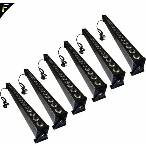 6units 24PCS*3w RGB 3in1 LED Wash Light Bar 24x3w Pixel Bar Each Pixel LED Controlled Separately 3 LEDs Per Group Controlled