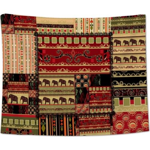 Africa Indian Elephant Wall Decor Tapestries Coverlet Tapestry Curtain Bedding Blanket Throw Towel Scarf Wrinkle-Resistant