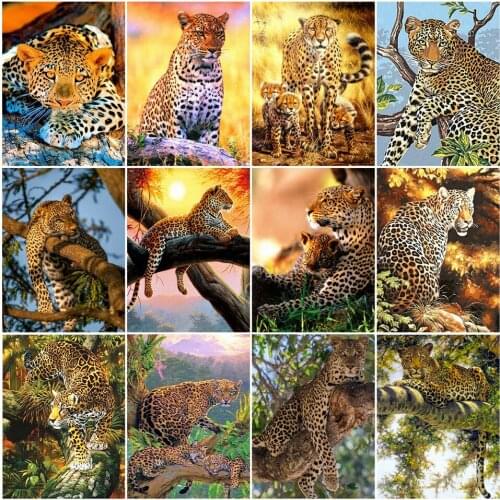 Diamond painting 5D DIY Leopard Picture of Diamond painting Diamond mosaic Diamond Embroidery Cross Stitch diamond painting kit