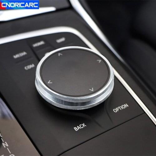 Car Styling Center Console Multimedia Knob Circle Ring Frame Cover Trim For BMW 3 Series G20 G28 2020 LHD Interior Accessories