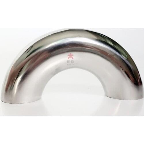 Free shipping 38mm 304 Stainless Steel Sanitary Weld 180 Degree Bend Elbow Pipe Fitting For homebrew Dairy Product