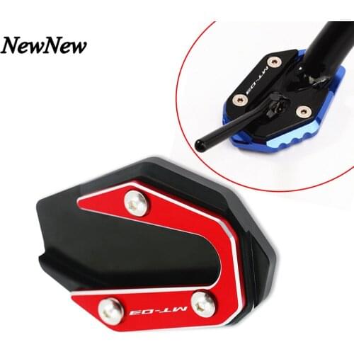 Motorcycle CNC Foot Side Stand Extension Kickstand Pad Support Plate Enlarge For Yamaha MT-03 MT 03 MT03 MT-25 R3 R25 2017-2020