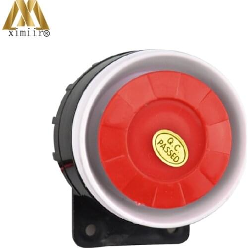 Red&Black Mini Wired 72mm Cable 120dB Loudly Siren Horn For Home Security Sound Alarm System DC12V Protection for Home XM-S88