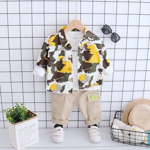 Kids Boy Clothes Camouflage Baby Suit Hooded Camo Top + Pants Sport Children Kids OutweaThreer Baby Gifts for Newborn Boys 01234