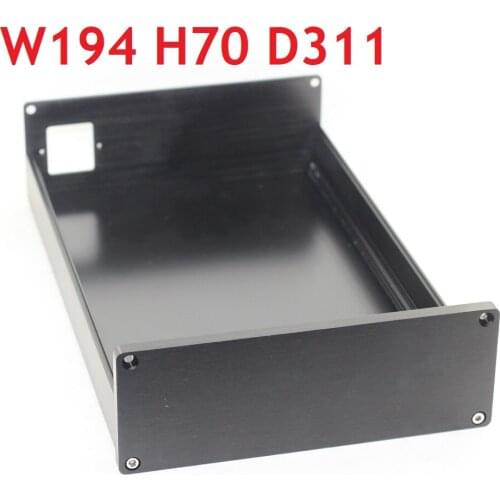 Hedphone Amplifier Housing Preamp Power Amplifier Chassis DIY Aluminum DAC Enclosure PSU Box W194 H70 D311 Earphone Amp Case