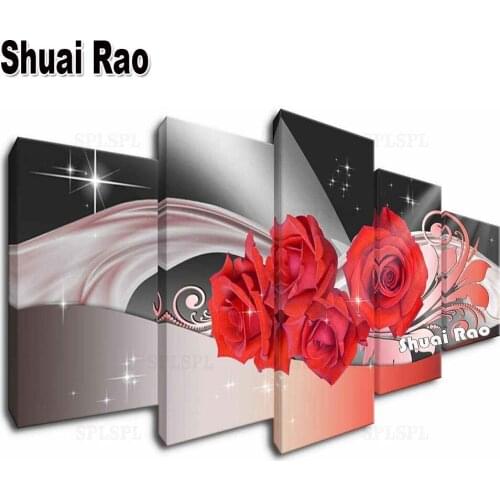 Red Rose diy diamond painting New Arrival 3d diamond embroidery Scenery Pictures full Square round drill Multi-pictures Home Art