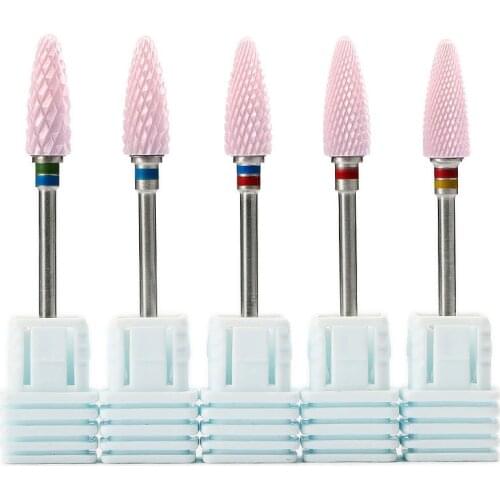 Ceramic Nail Art Drill Bits For Electric Drilling Manicure Machine Accessories Nail Files Buffering Manicure Pedicure Care Tools