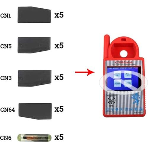 KEYECU 5pcs/lot CN1 CN3 CN5 CN6 CN64 Clonable Transponder Chip for CN900 CN900MINI ND900 Cloning 4C 46 48 G chip 4D64 type