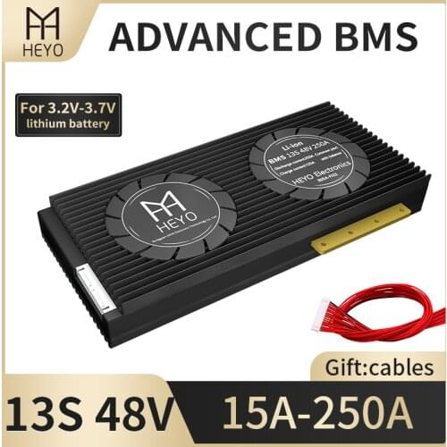 HEYO 3.6V 3.7V PCM lithium Li-ion 13S 18650 15A 20A 40A 60A 80A 100A 200A 250A 48V BMS battery board balance e-vehicle e-bike