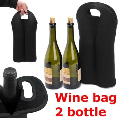 Best 2-Bottle Drink/Wine/Beer Insulated Neoprene Bag Tote Carrier Cooler Case I1
