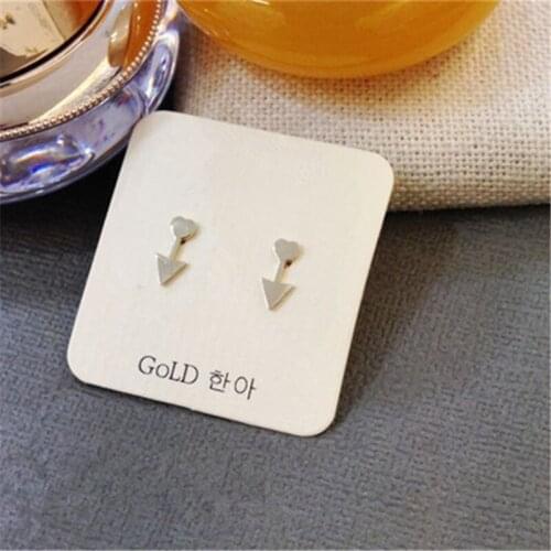 Fashion Arrow With Heart Earrings Dainty Charm Female Jewelry Summer Style Stud Earrings
