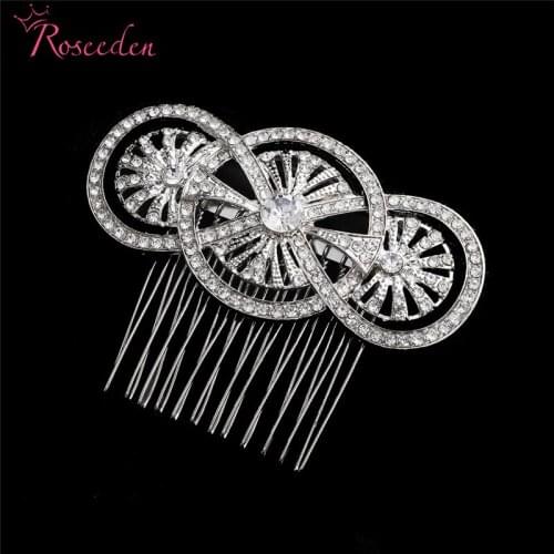 Fashion Baroque Bridal Wedding Hair Accessories Crystal Brides Hair Combs Women Wedding Hair Jewelry Tiara RE3298