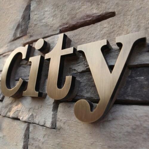 Stainless Steel Logo Sign Letter For Walls Custom Stainless Steel Channel Letter