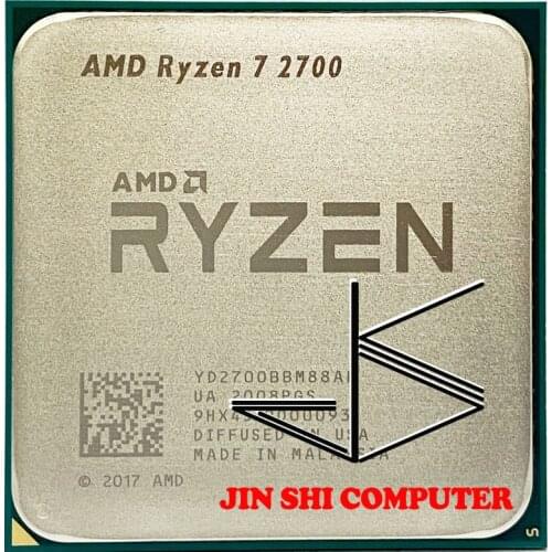 AMD Ryzen 7 2700 R7 2700 3.2 GHz Eight-Core Sinteen-Thread 16M 65W CPU Processor YD2700BBM88AF Socket AM4 No Fan