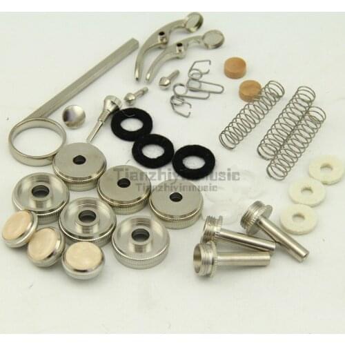 1set New trumpet Repair parts Top valve cap /Finger Button/Stem/Bottom Valve cap