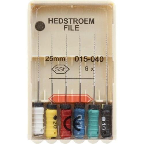 10 Packs Dental HEDSTROEM files H-FILE 21/25mm Stainless Steel endo Root Canal File Hand Use H-files Endodontic Instruments