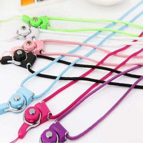 1000pcs/lot Detachable Cell Phone Strap Neck Lanyard Braided Neck Nylon Hang Rope for Mobile Phone Badge Camera Mp3