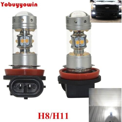 2pcs White H11 H8 H16(JP) 140W 28 smd Sharp Chips LED Bulbs DRL Fog Lights + 50W Canbus Decoders For For BMW E90 325 328 335i